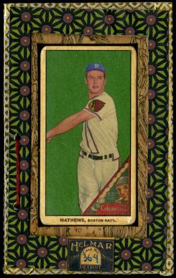 Picture, Helmar Brewing, T206-Helmar Card # 364, Eddie MATHEWS, One handed swing, Boston Braves